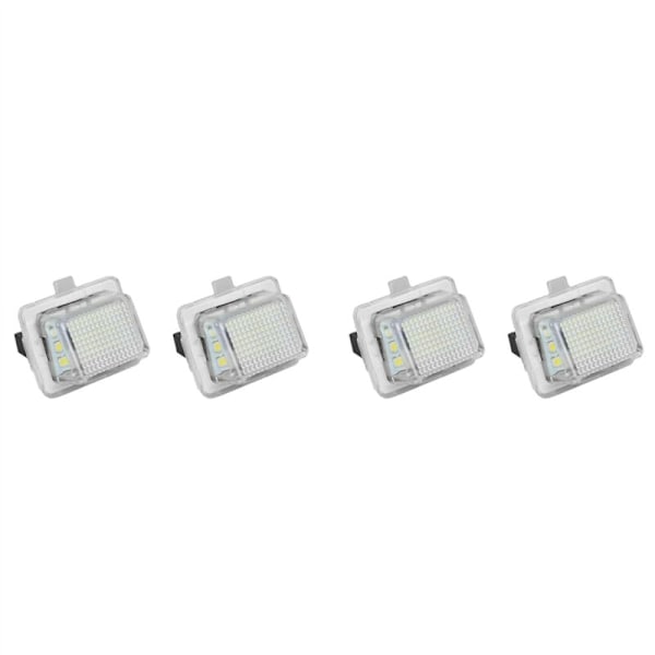 4 stk. bilnummerpladelys til W204/W212 W216 W221 W207 18 LED hvide baglygter til nummerplade