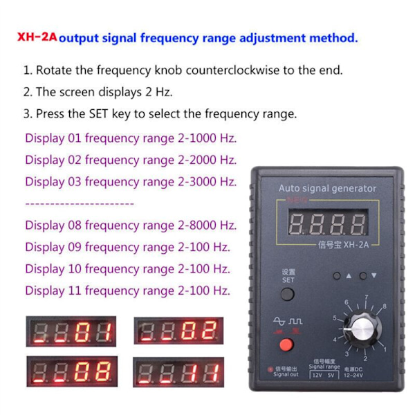Simuleringsboks Sensor XH-2A Signalgenerator Bil Analog Stopur Reparationsværktøjer