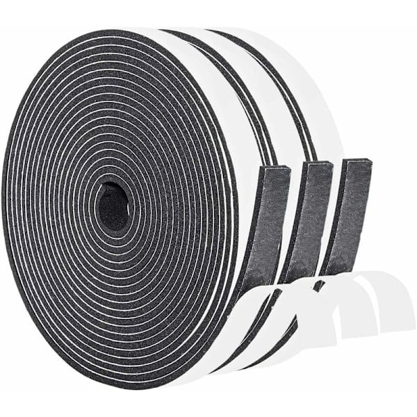 Itsekiinnittyvä kumitiiviste 2 rullaa 12 mm (L) x 6 mm (K) x 8 m (P) Itsekiinnittyvä neopreenitiivistenauha Auton ikkunakehys Kolhuuntumaton Musta teippi