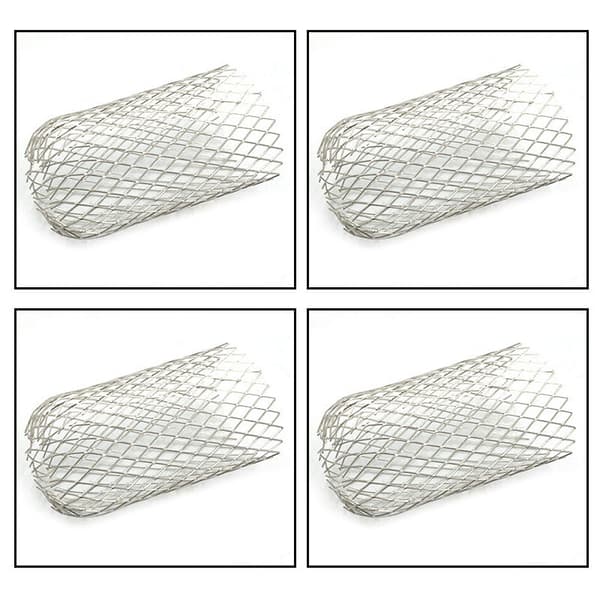 Pakke med 4 aluminiums tagrenderfiltre, fleksible og holdbare tagrenderfiltre til hjemmets tagrender mod blade