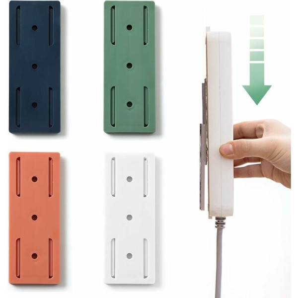 Power Strip Holders, Self-Adhesive Power Strip Holder, Self-Adhesive Power Strip Fixer for Power Board, Remote Control Stored in Kitchen, Home and O