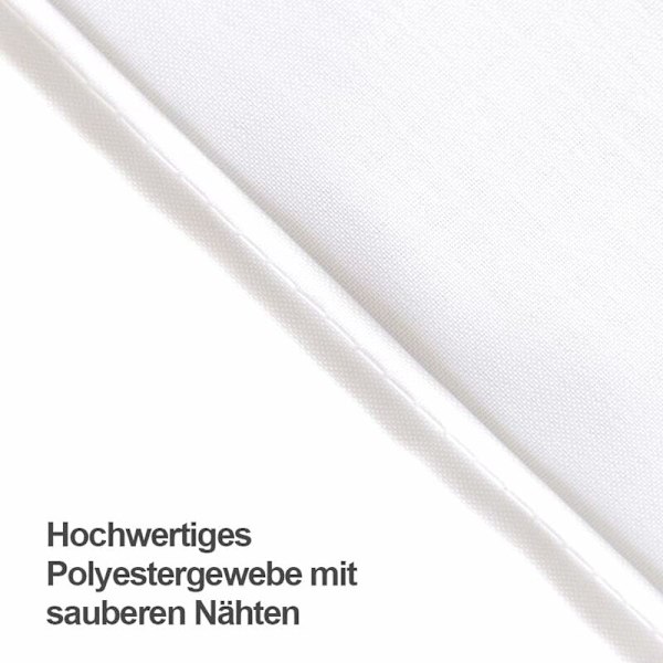 Bruseforhæng ekstra lang 240cm hvid til badeværelset, stort anti-måle polyester badeværelsesforhæng, vandtæt til badekarret, bredde 180 x højde