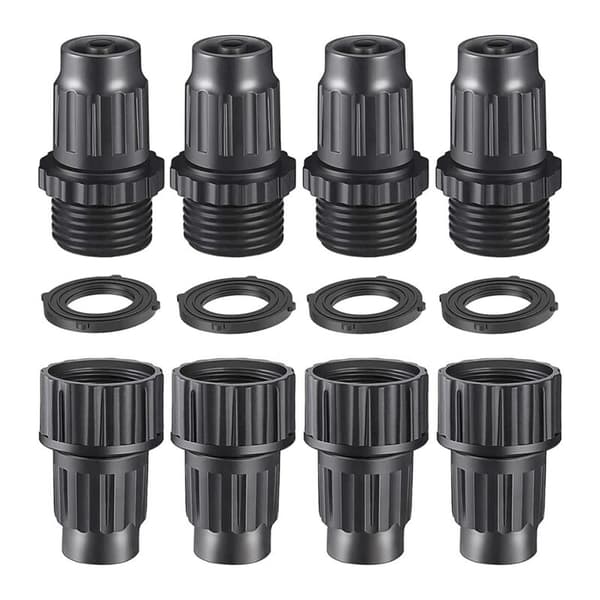 4 st 25 PSI Droppbevattningstryckregulator och adapterkit, tryckregulator, droppbevattning slangadapter