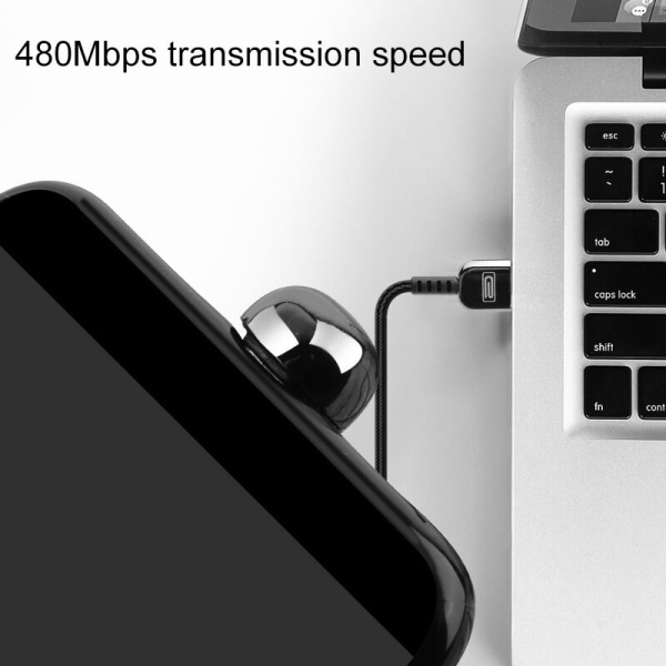 Type C Vinkelkabel Smart Output til Opladningskabel