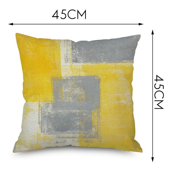 Keltainen abstrakti koristetyynyt sisustus sohvatyynynpäällinen tyyny 45X45Cm