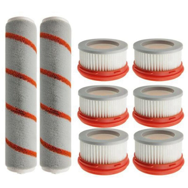 8 deler serie for Xiaomi Dreame V9 V9P V10 Håndholdt støvsuger tilbehør Rullebørstedeler HEPA-filter
