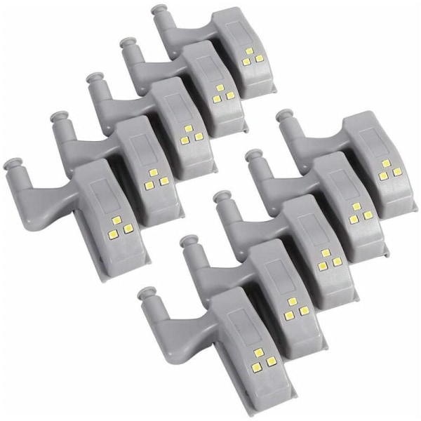 10 kpl LED-saranatunnistinvaloa kaappiin, vaatekaappiin, keittiöön, yövaloksi, kaappiin, vaatekaappiin, yövaloksi
