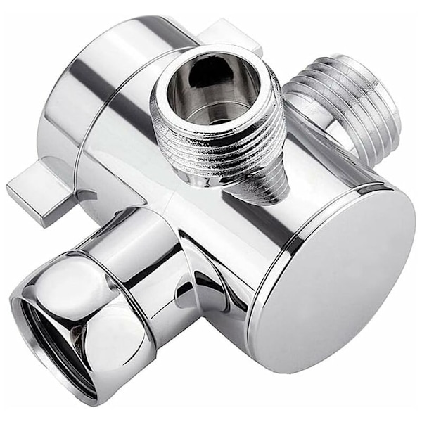 3-vägs duschdiverterventil G1/2in Multifunktionsvattenseparatoradapter Duschtillbehör Duschhuvud Ersättningsdel för badrum-Fei Yu
