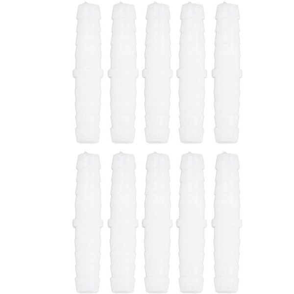 10 stk. Plastikrør Barb Fitting lige lige Barb Splicer Mender Joint Union Adapter 6-6mm