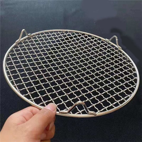 Non-Stick Grill med ben - Rund grill - Grilltilbehør - Rustfrit stål - Grillnet - Grillmåtte