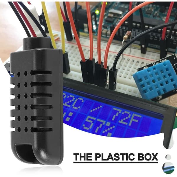 Plastlåda för fuktsensor, elektronisk kapsling, instrumentlåda, projektkontrollbox (2 st)