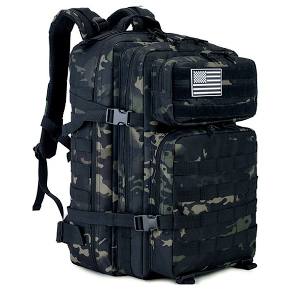Outdoor Sports 45L Väska Camping Resa Datorväska Casual Tote Unisex Outdoor Väska Svart Kamouflage