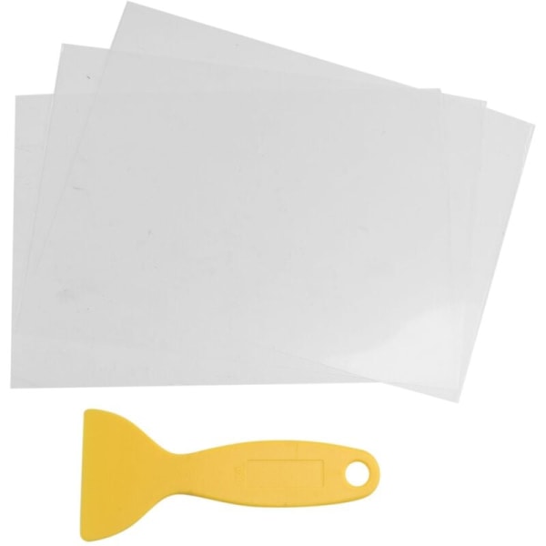 3 st FEP-film 200X140X0,15 mm för UV 3D-skrivare, Sla LCD-harts, med ersättningsspatel i plast 1 st
