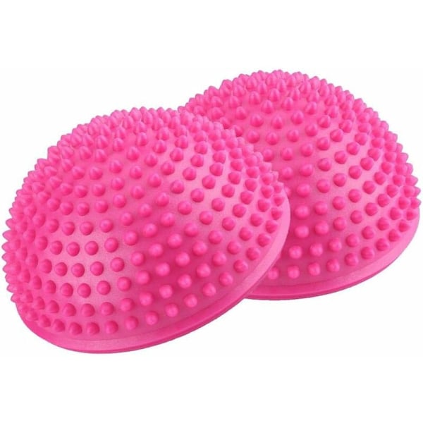 DENUOTOP Fodmassagebold, Halv PVC Yogabold Massageøvelser (pink) - DENUOTOP
