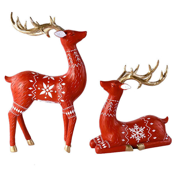 Jul Dekoration Röd Älg Serie Vardagsrum Jul Dekoration Hantverk Prydnader Julgåvor A