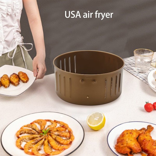 3,7 QT Luftfrityrkurv Erstatning for Power Gowise Luftfrityr og Luftfrityr Ovn, Ikke-Klebbende Stekekurv
