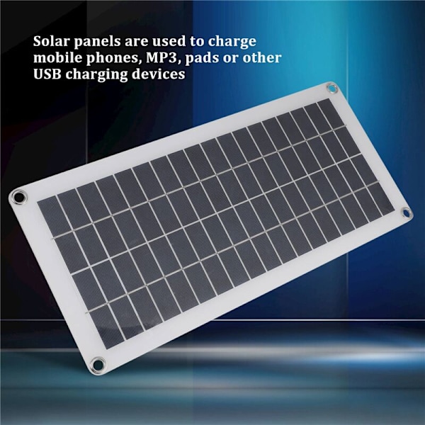 10W Solcellepanel Fleksibelt Solcellepanel for Tak Camping Solbatteri Bil Bobil Båt 50A Solcelle-regulatormodul