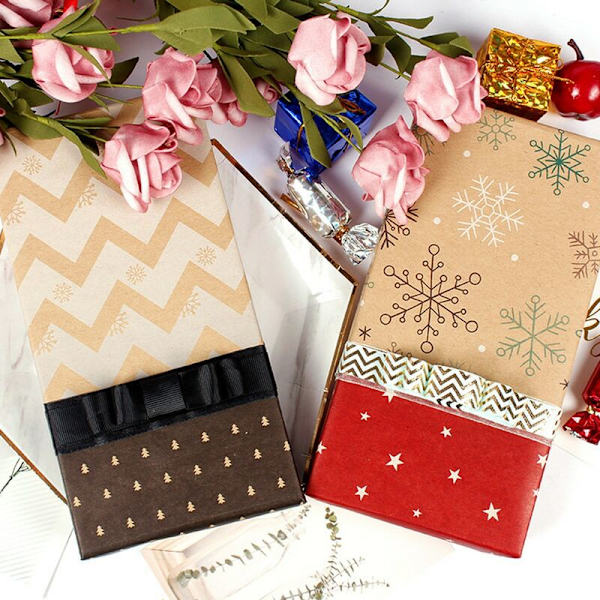 Joululahjapaperi Kraft-paperilaatikko - Lumiukko Lumikidekor Paperi Käärepaperi-3