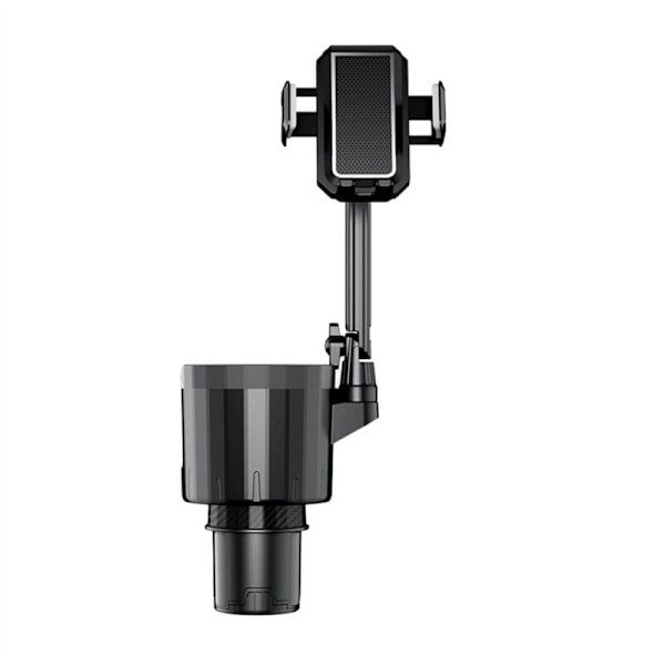 Bilkopholder med telefonholder, 2 i 1 justerbar kopholder-ekspander med 360° roterbar mobiltelefonholder