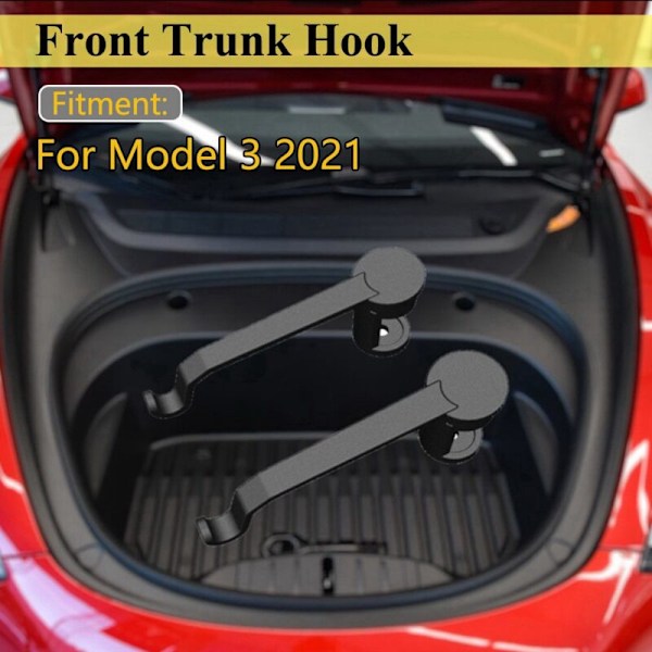 for Model 3 2021 Tavaratilan koukku Ostoskassi Matkatavarat Sisätilatarvikkeet