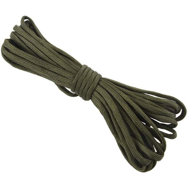 7 Rep Paracord Fallskärmslina Högpresterande Camping Överlevnad Färg: Grön Längd: 8M