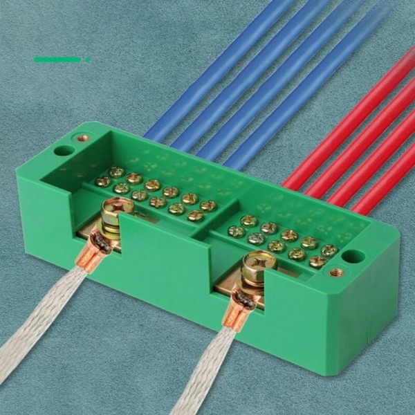 Single Phase Terminal Box 2 in 6 Out Domestic Distribution Box Junction Box Terminal Block 220 V (6 Outlets)