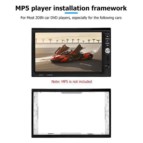 6,2 Tums 2 Din Universal Fascia Ram för Bilradio DVD-spelare Stereo för Golf //MK3/MK4 1997-2009