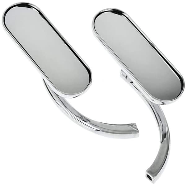 Mini Ovala Motorcykelbackspeglar 8mm och Silver Backspegel