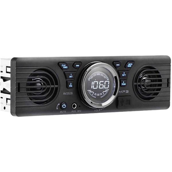 Universal Car Stereo 1 Din In Dash Built-in Audio Player 2 Stereo Speakers FM Bluetooth Support with USB/TF Card Port