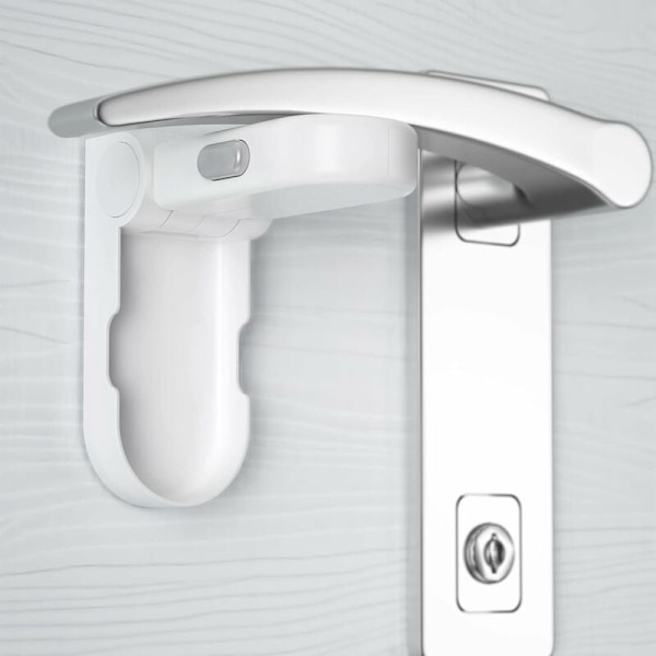 Baby Säkerhetslås Dörrstopp (Förbättrad), 2-pack Barnsäkerhetslås med 3M-tejp, Anti-lås Barnsäkerhetslås