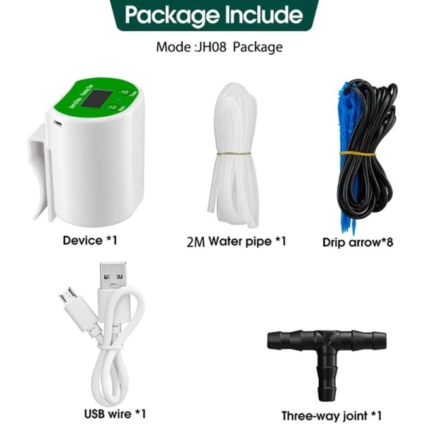 Automatisk droppbevattningskit, automatiskt bevattningssystem för inomhusväxter, USB-laddning DIY bevattningskit, automatiskt bevattningssystem droppsystem
