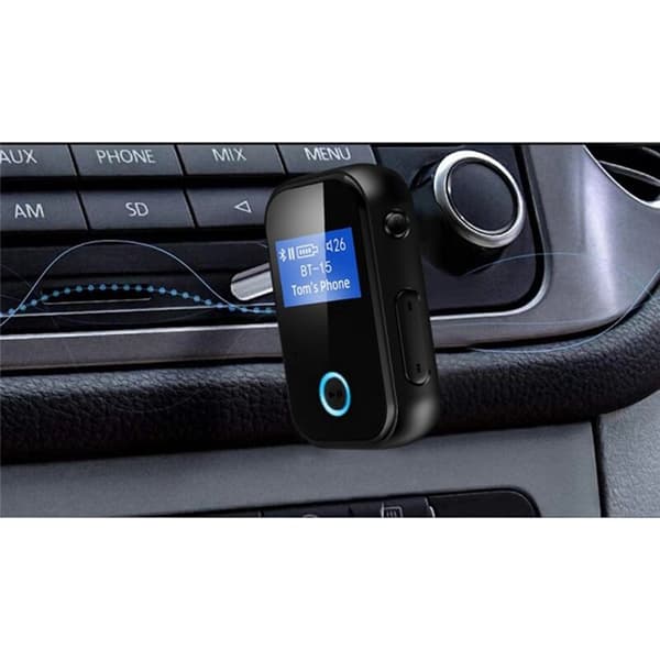 Bluetooth-adapter med skjerm Trådløs 5.0-mottaker for bil
