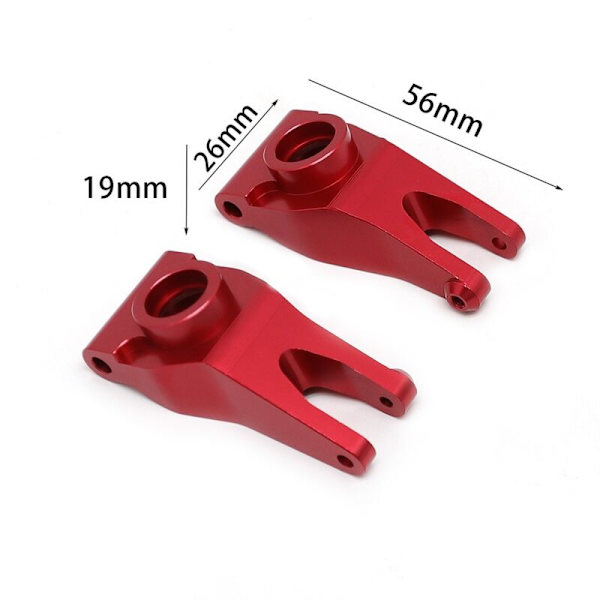 Metall Bakaxel Bärarnav Knutavgift för 1/10 Arrma SENTON VORTEKS Big Rock RC Bil Uppgradering Del, Röd