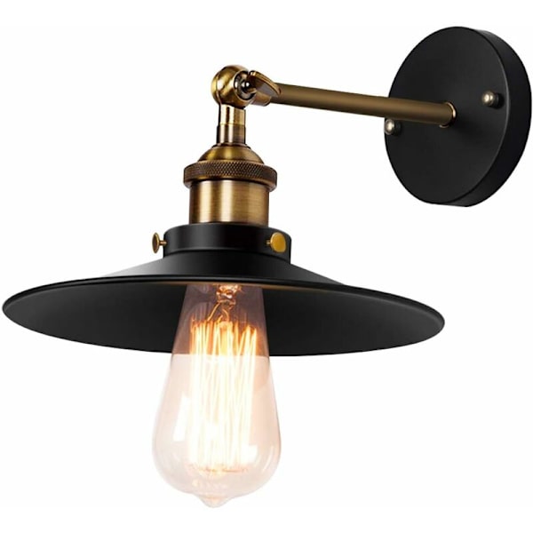Industriel Vintage Retro Vægslampe Jern Lampeklokke E27 Loftlampe Væglampe Indendørs Lys til Køkken Spisestue Soveværelse Restaurant Bar [Energiklasse