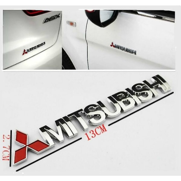 3d Bilemblem Badge Decal Sticker til Mitsubishi