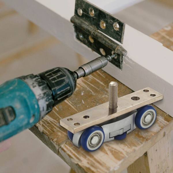 Træ folde dør hardware skydedør remskive møbler hardware hjul lade dør rulle væg dør folde dør