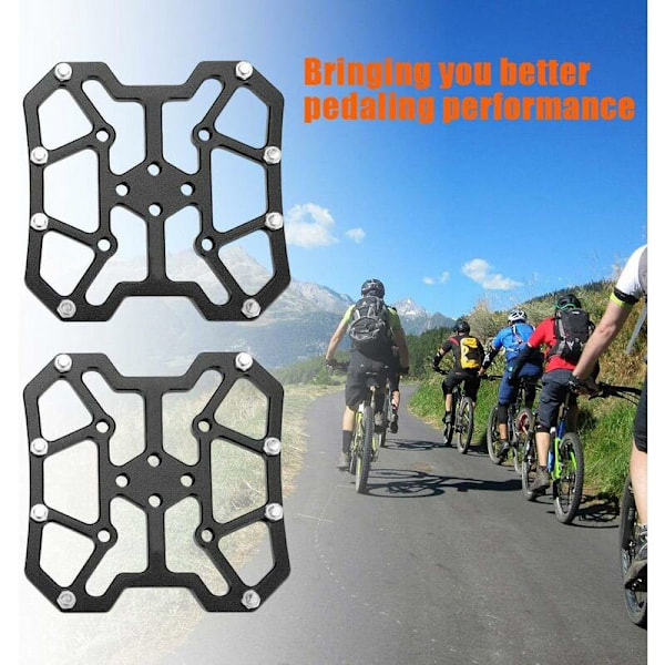 Klicka för att öppna den förstorade vyn 1 par Universal Aluminiumlegering Klickpedalplattformsadaptrar för SPD (Svart)