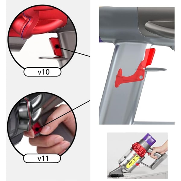 Erstatningsbryter for V11/V10 støvsuger, passer til Dyson V11 bryterreparasjon, strømknapp kompatibel med Dyson V11 V10 (med skrutrekker)