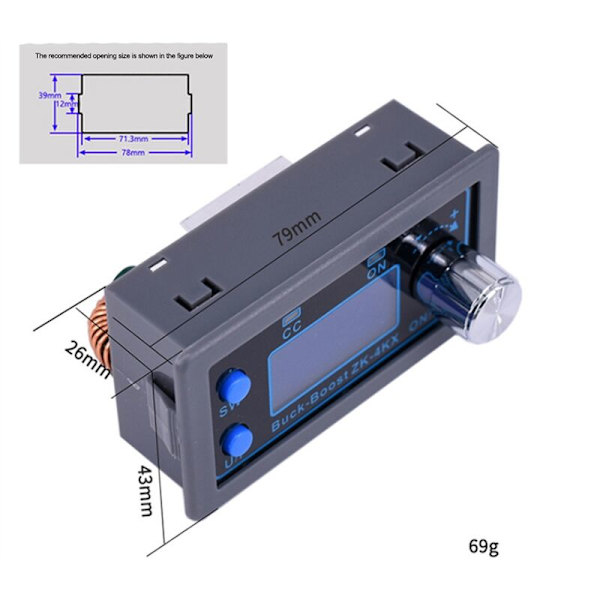 DC DC Buck Boost CC CV Konverter 0,5-30V 4A 5V 6V 12V 24V Justerbar Strømforsyning Modul Reguleret Laboratorium Strømforsyning