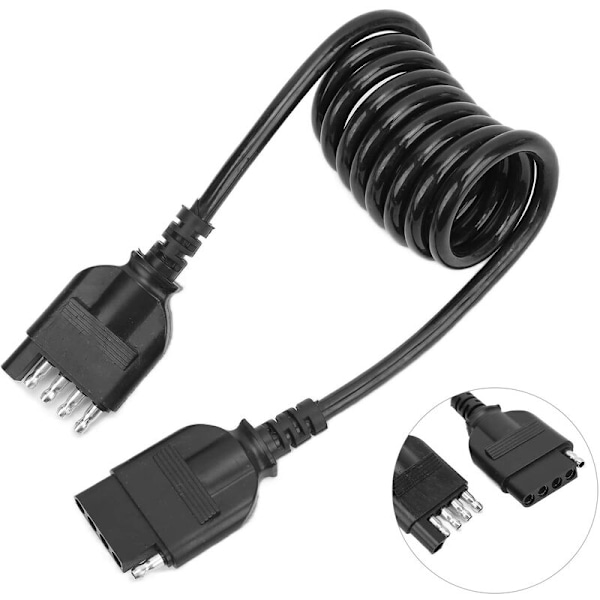 Trailer Ledningsnet Kit, Holdbar Udendørs 5 Fod 5-polet Trailer Stik til Cargo Trailer