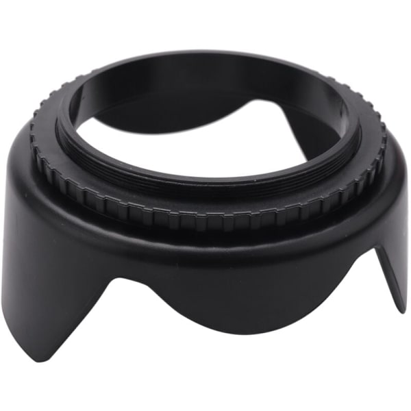 DC-SN HOOD 62mm skrue blomst kronblade objektiv solblender til 58mm objektiv sort