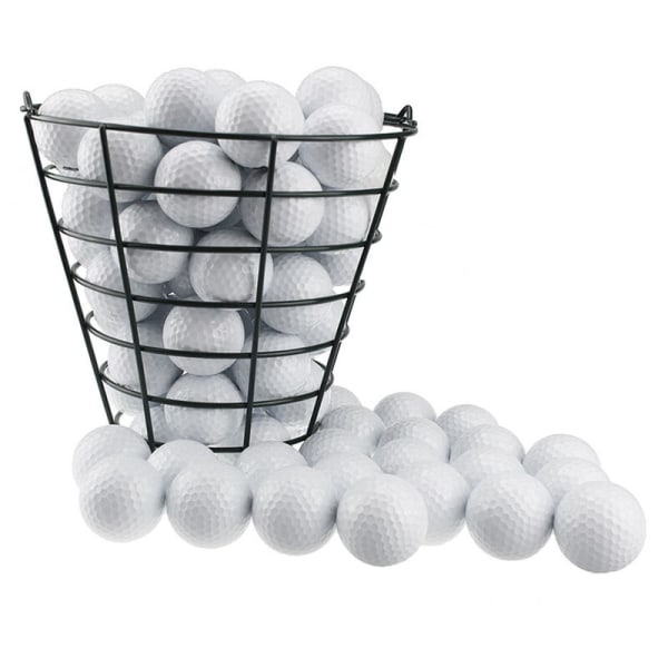Praktisk golfboldbeholder kurv med håndtag opbevaringsboks rummer op til 50 golfbolde