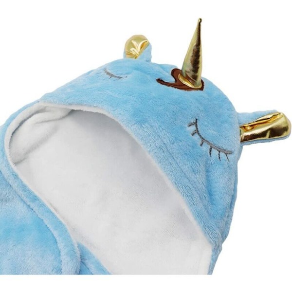 Enhörning Baby Sovsäck Swaddling Nyfödd Flicka Pojke Tjock Wrapfilt Med Huva Varm Korall Sammet Sovsäck Nyfödd Sovsäck Separata Fötter
