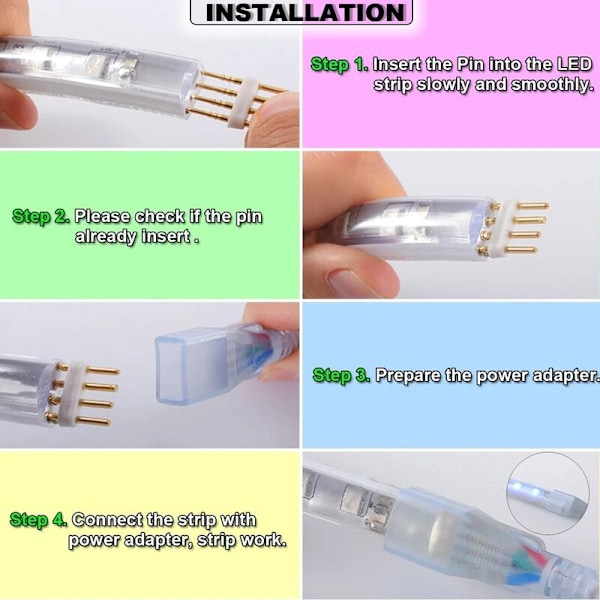 LED-belysning 24-tasters RF-fjernbetjening til 5050 SMD RGB LED-strimler Sort