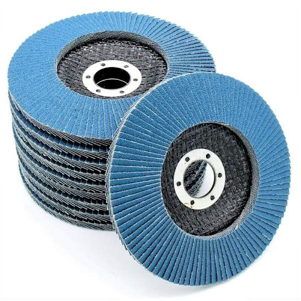 Sæt med 10 slibeskiver 125mm slibeskive rustfrit stål træ metal korn 40/60/80/120 rum slibeskiver til slibemaskine