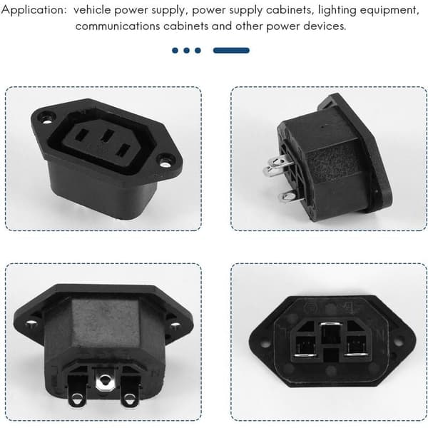 AC 250V 10A IEC 320 C13 Panel Socket og Arrow Connector