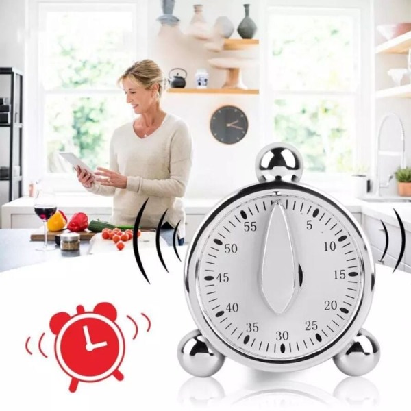 T219 Timer Skrivbordsklocka Mekanisk Timer Liten Väckarklocka Kök Påminnelse Timer Kreativ Present