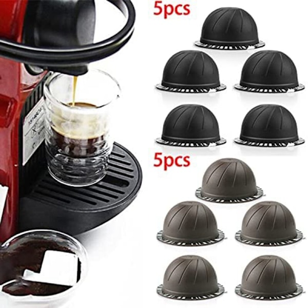 5 st återanvändbara Vertuo Vertuoline 230 ml påfyllningsbara kaffekapslar