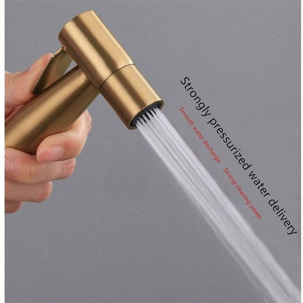 Toilet Sprayer i rustfrit stål, Bidet Sprayer Kit, Toilet Sprayer Håndbruser (Guld)