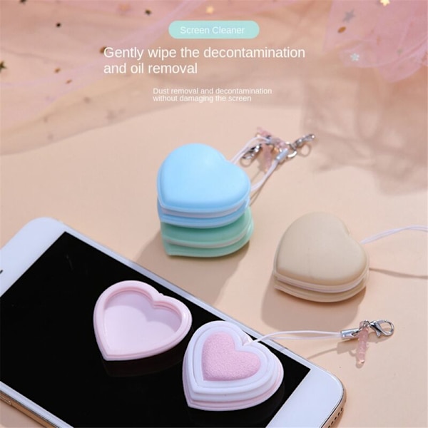 Macaron telefon skærmrenser, Macaron mobiltelefon skærmrensningskugle, skærmlinserengøringsværktøj og brilleklude